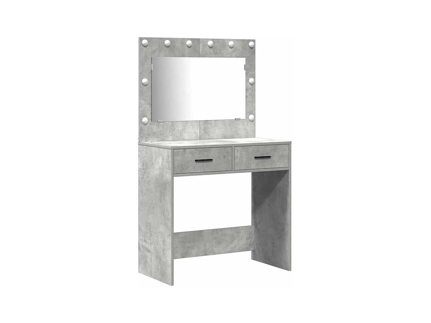 3-delige kaptafelset, grijs, 40 x 41 x 75 cm, bewerkt hout