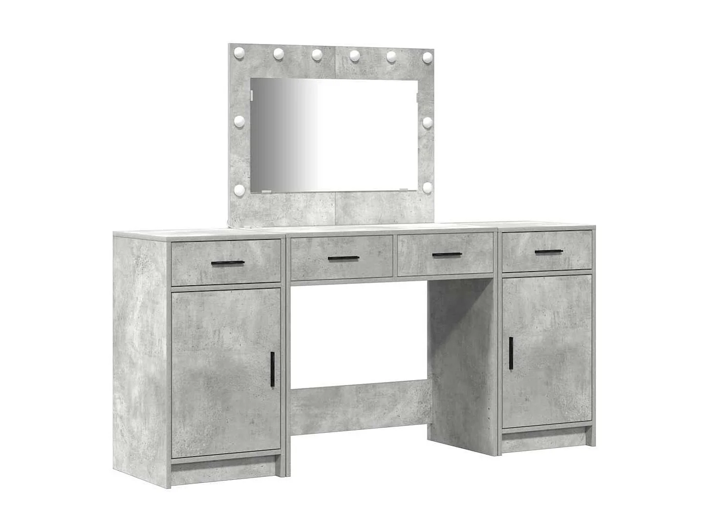 Table de Toilette 3 pcs Gris 40 x 41 x 75 cm Bois d'ingénierie