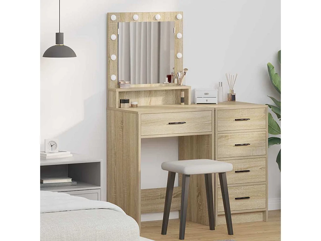 Tocador de roble Sonoma 50 x 41 x 135 cm Madera de ingeniería