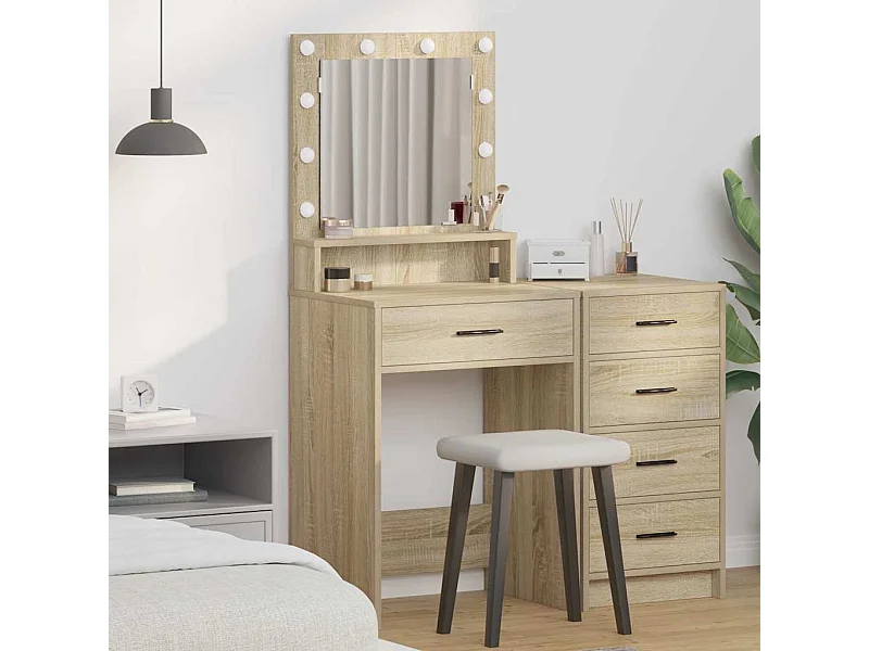 Toeletta in rovere Sonoma 50 x 41 x 135 cm in legno ingegnerizzato