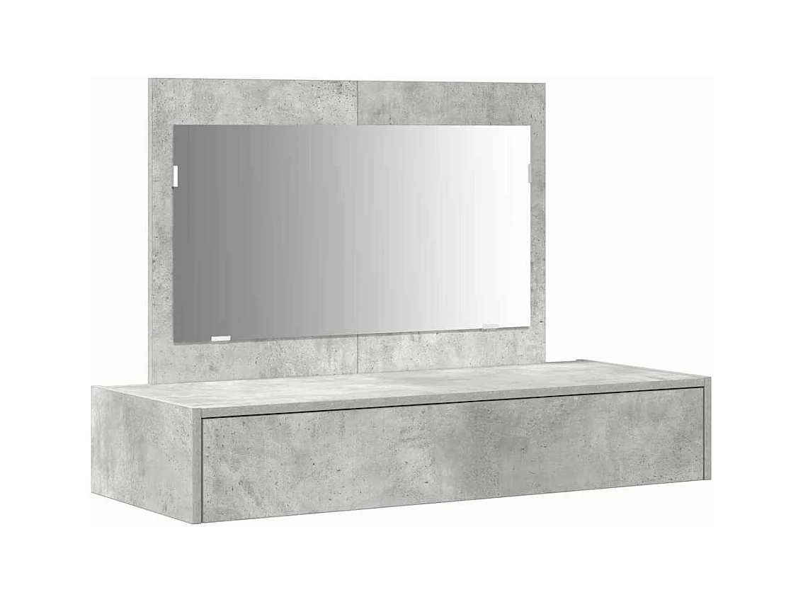 Grijze kaptafel 100 x 40 x 70 cm bewerkt hout