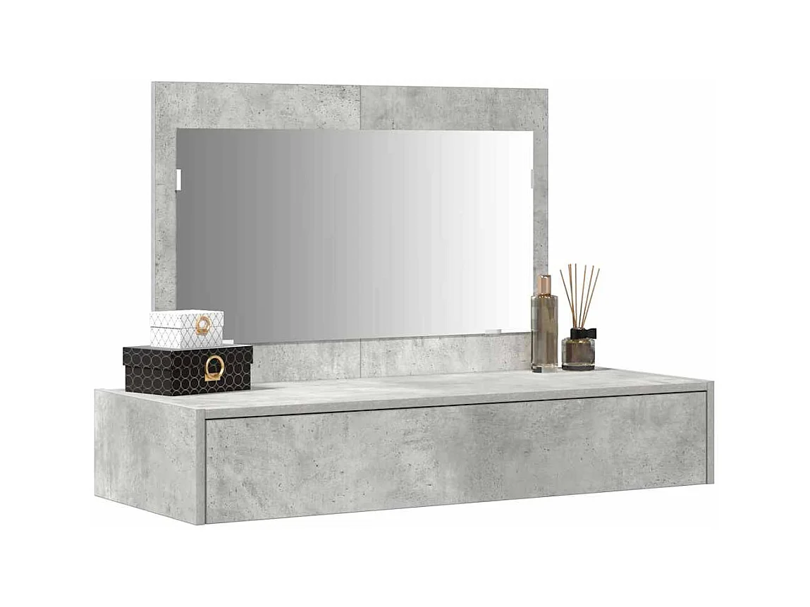 Grijze kaptafel 100 x 40 x 70 cm bewerkt hout