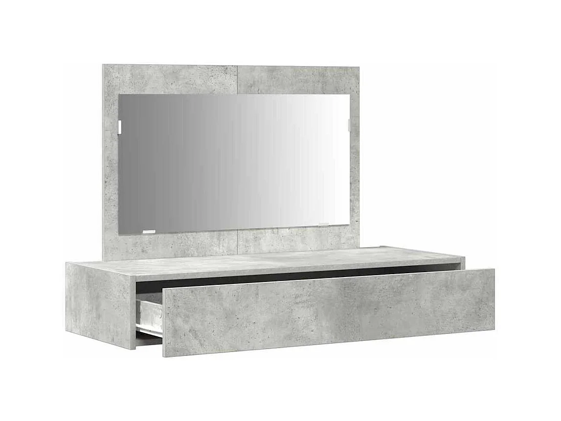 Grijze kaptafel 100 x 40 x 70 cm bewerkt hout