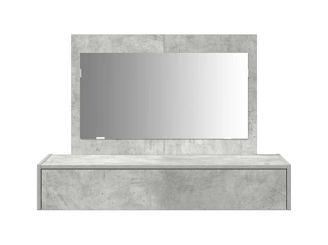 Grijze kaptafel 100 x 40 x 70 cm bewerkt hout