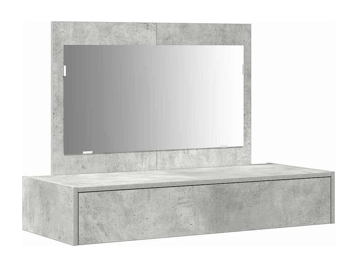 Table de Toilette Gris 100 x 40 x 70 cm Bois d'ingénierie