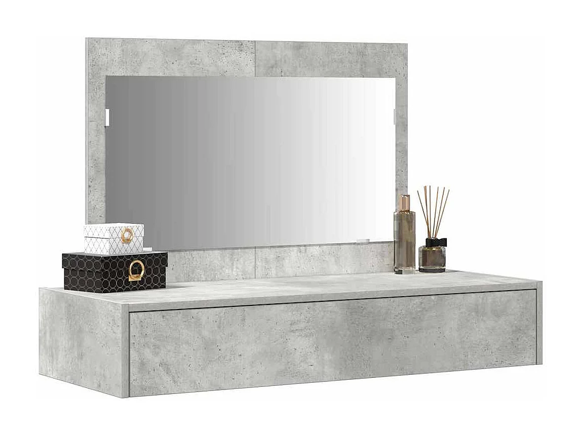 Table de Toilette Gris 100 x 40 x 70 cm Bois d'ingénierie