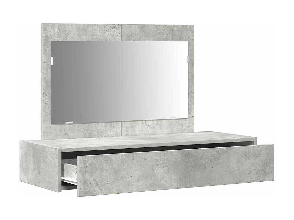 Table de Toilette Gris 100 x 40 x 70 cm Bois d'ingénierie