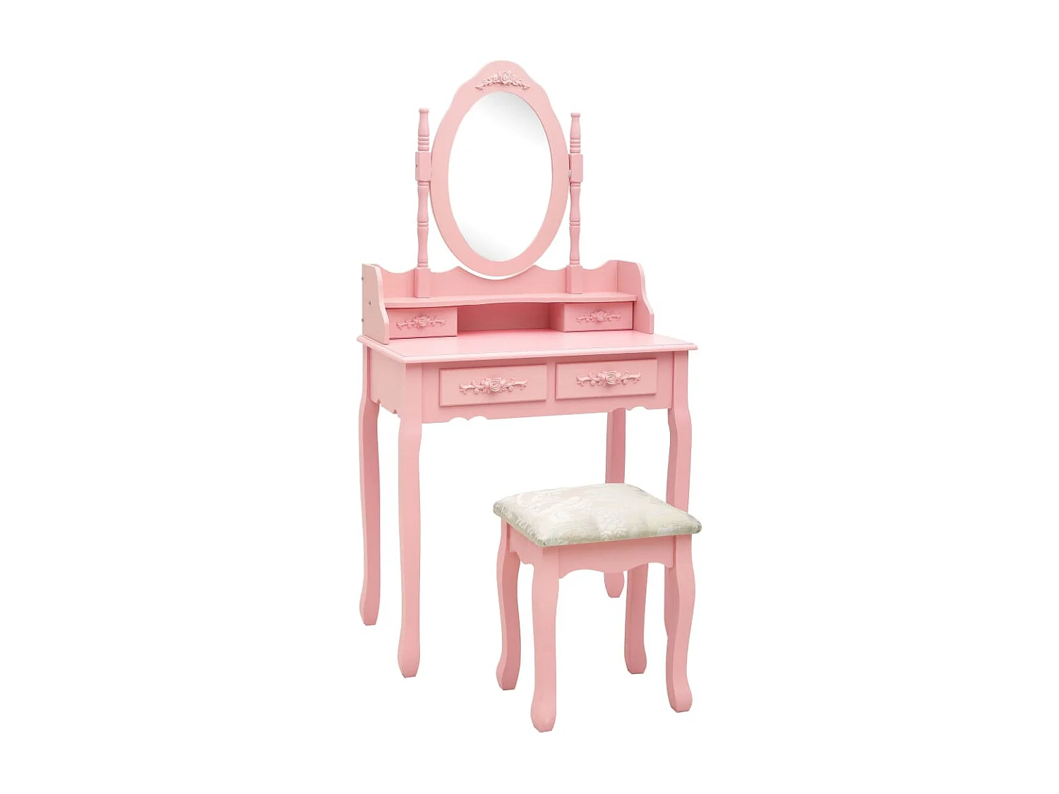 Set toeletta con sgabello Rose 75x69x140 cm Paulownia