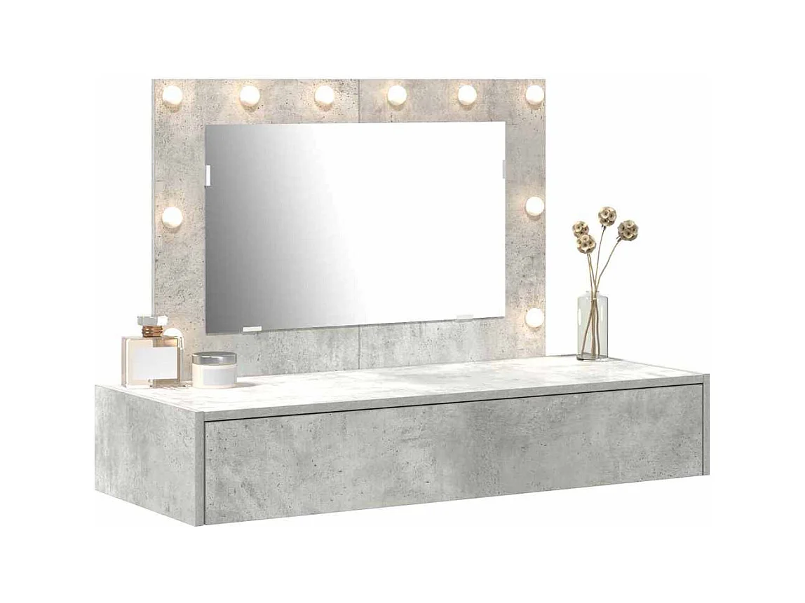 Table de Toilette Gris 100 x 40 x 70 cm Bois d'ingénierie