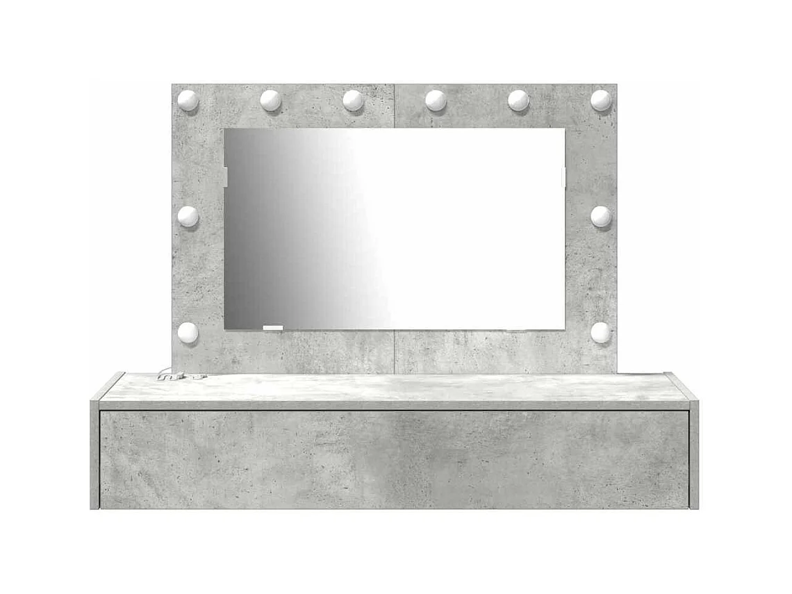 Table de Toilette Gris 100 x 40 x 70 cm Bois d'ingénierie