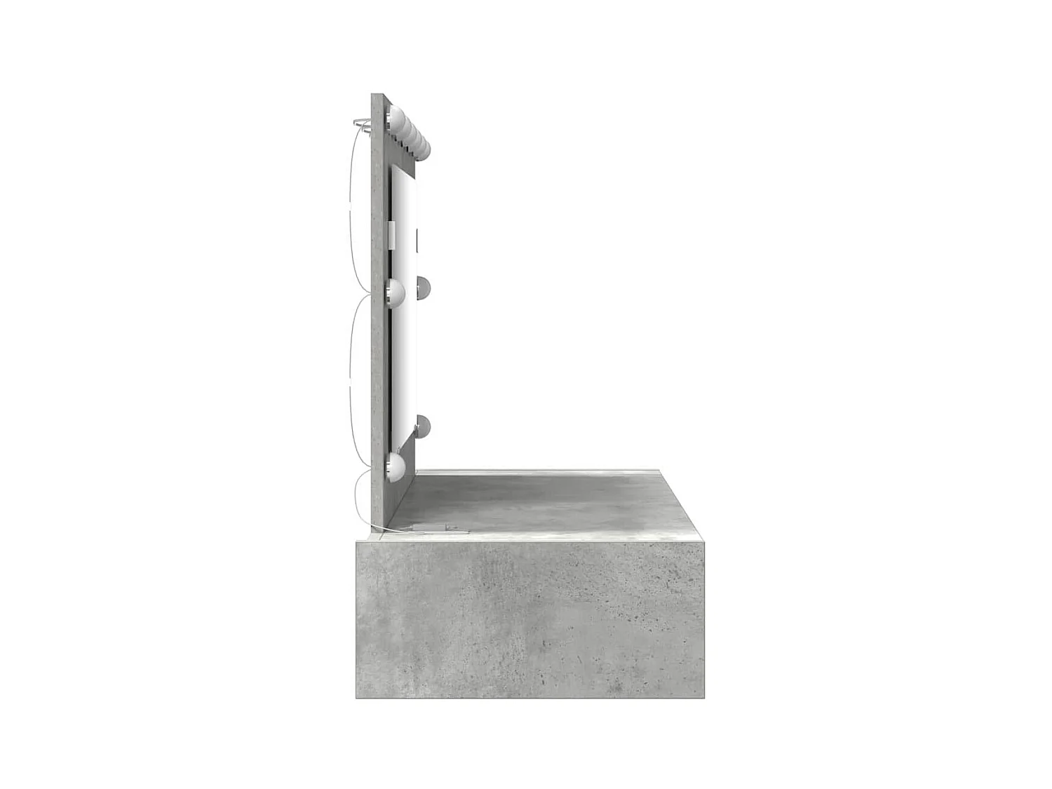 Table de Toilette Gris 100 x 40 x 70 cm Bois d'ingénierie