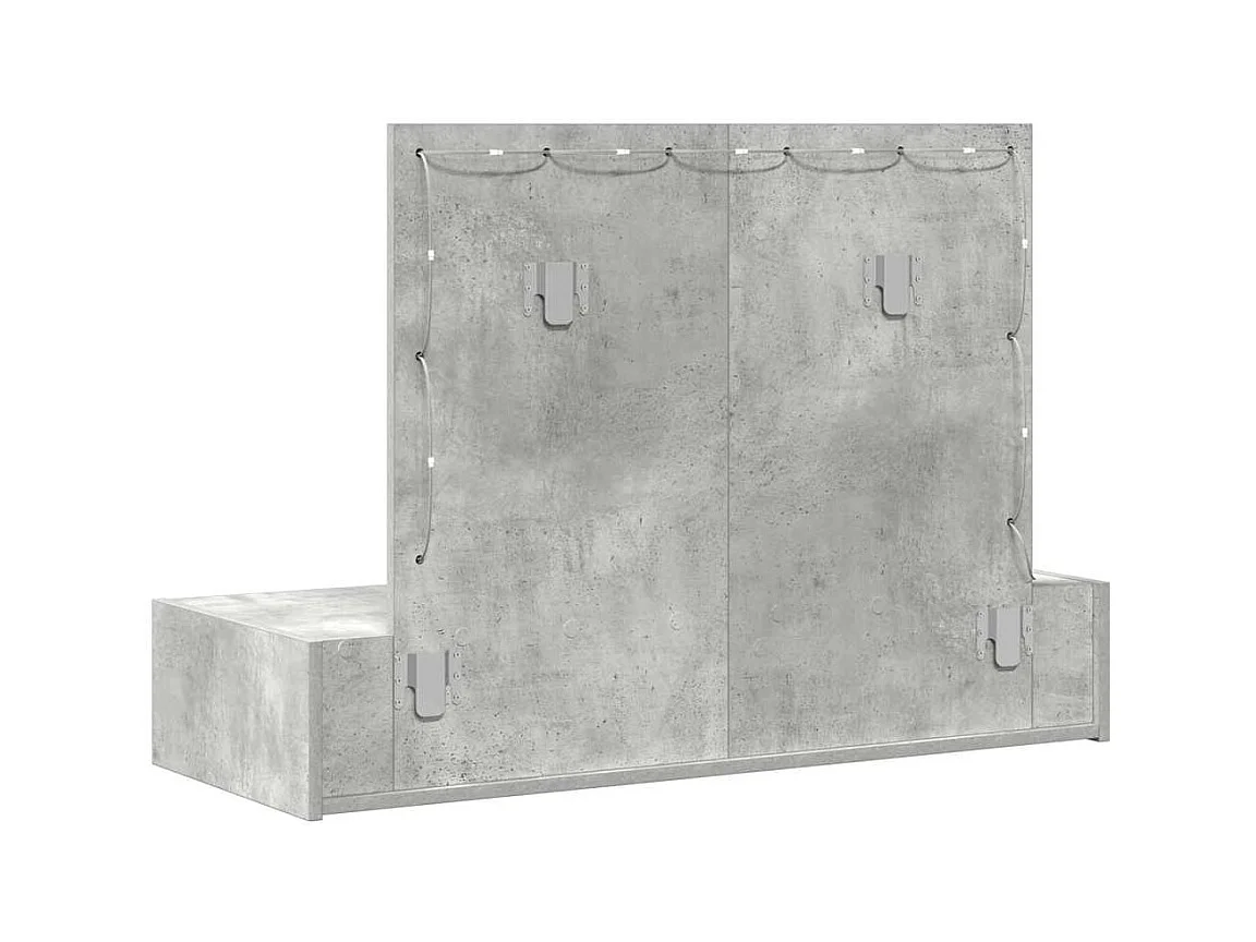 Table de Toilette Gris 100 x 40 x 70 cm Bois d'ingénierie