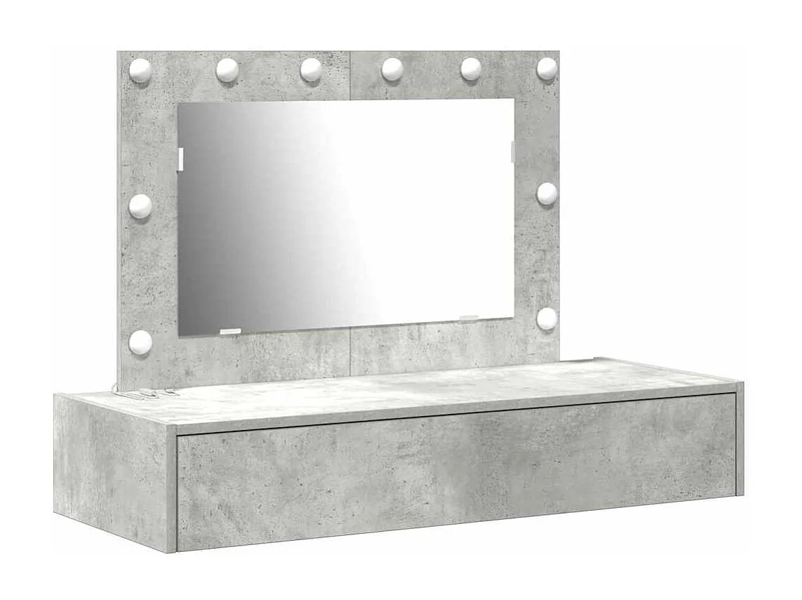 Grijze kaptafel 100 x 40 x 70 cm bewerkt hout