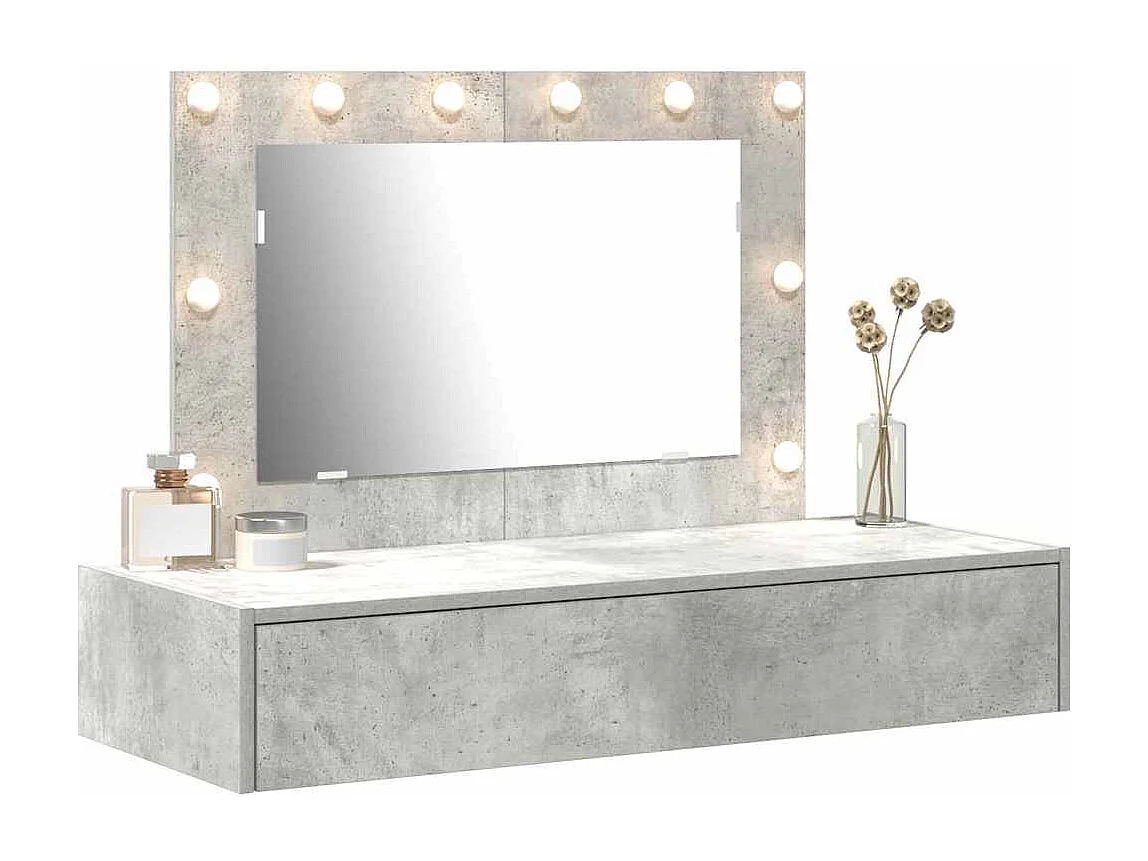 Grijze kaptafel 100 x 40 x 70 cm bewerkt hout