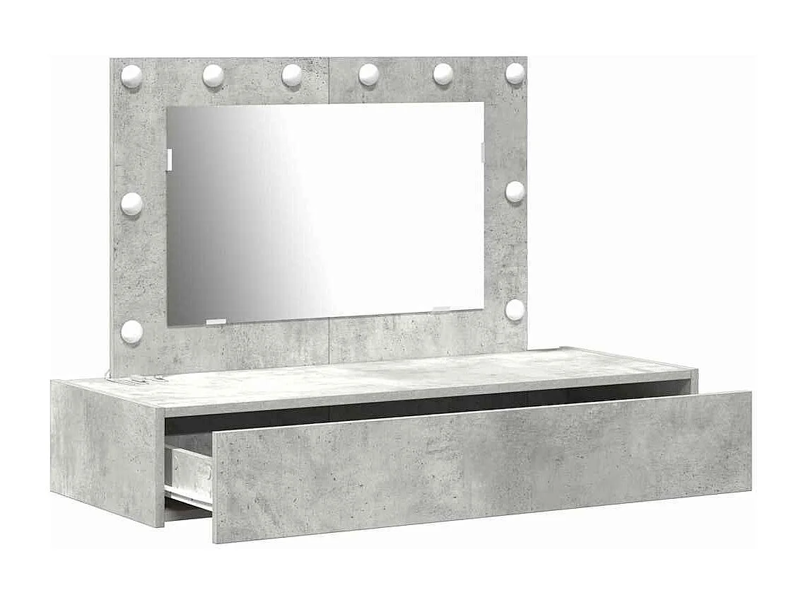 Grijze kaptafel 100 x 40 x 70 cm bewerkt hout