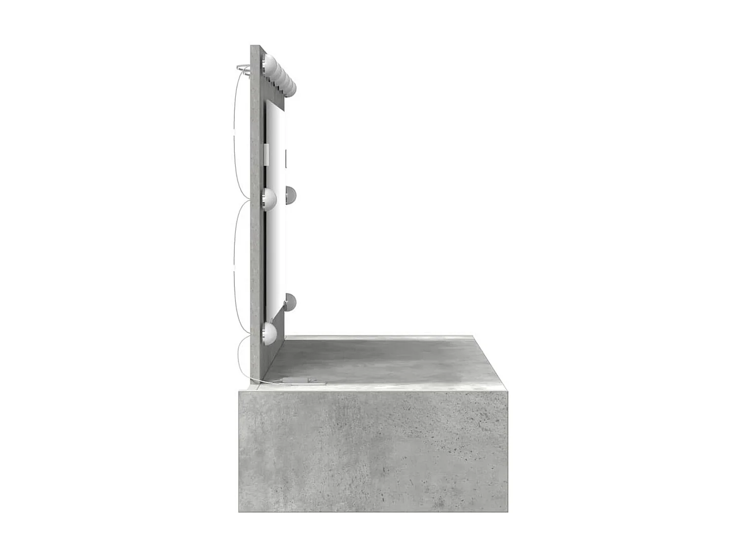 Grijze kaptafel 100 x 40 x 70 cm bewerkt hout