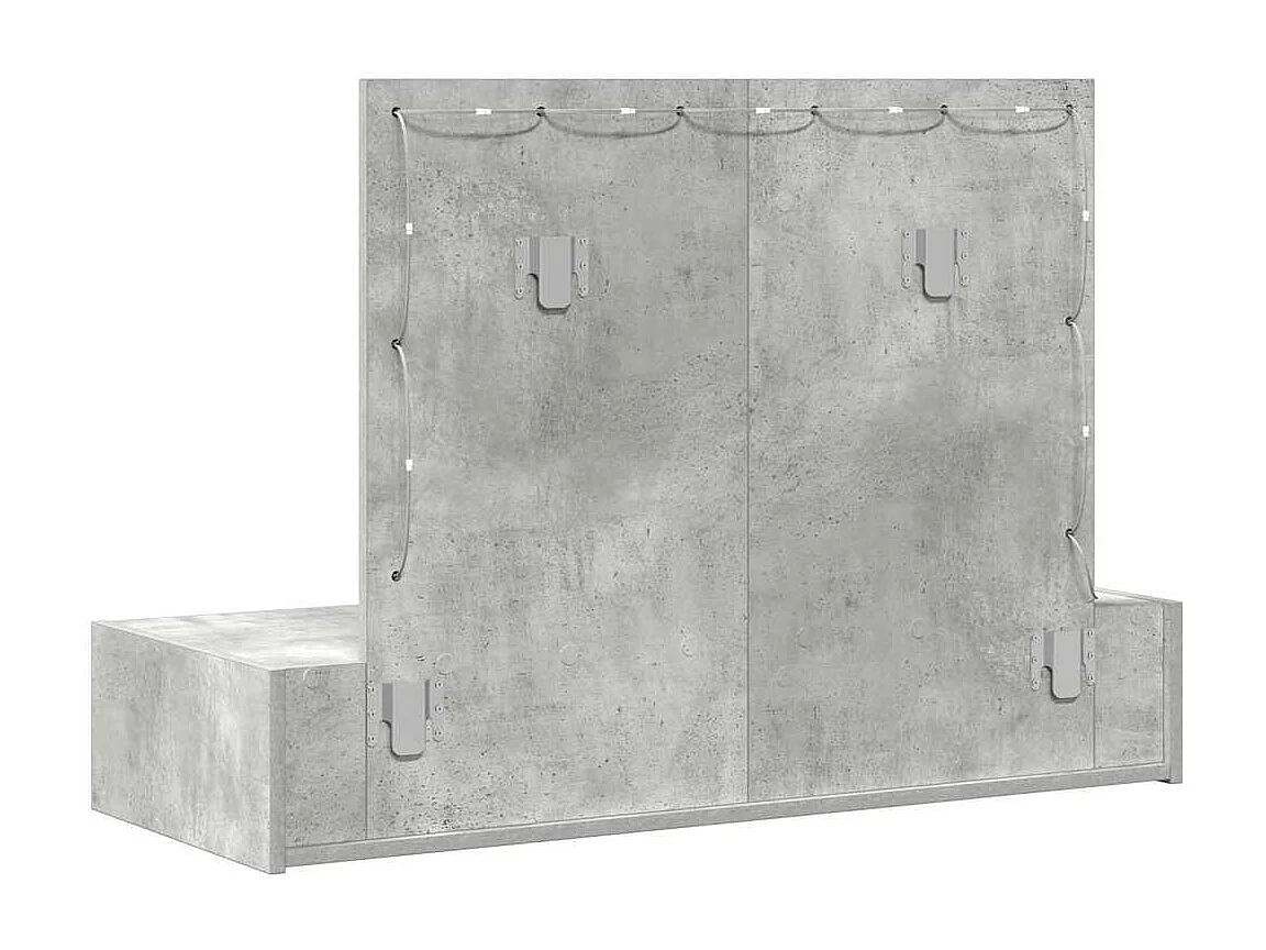 Grijze kaptafel 100 x 40 x 70 cm bewerkt hout