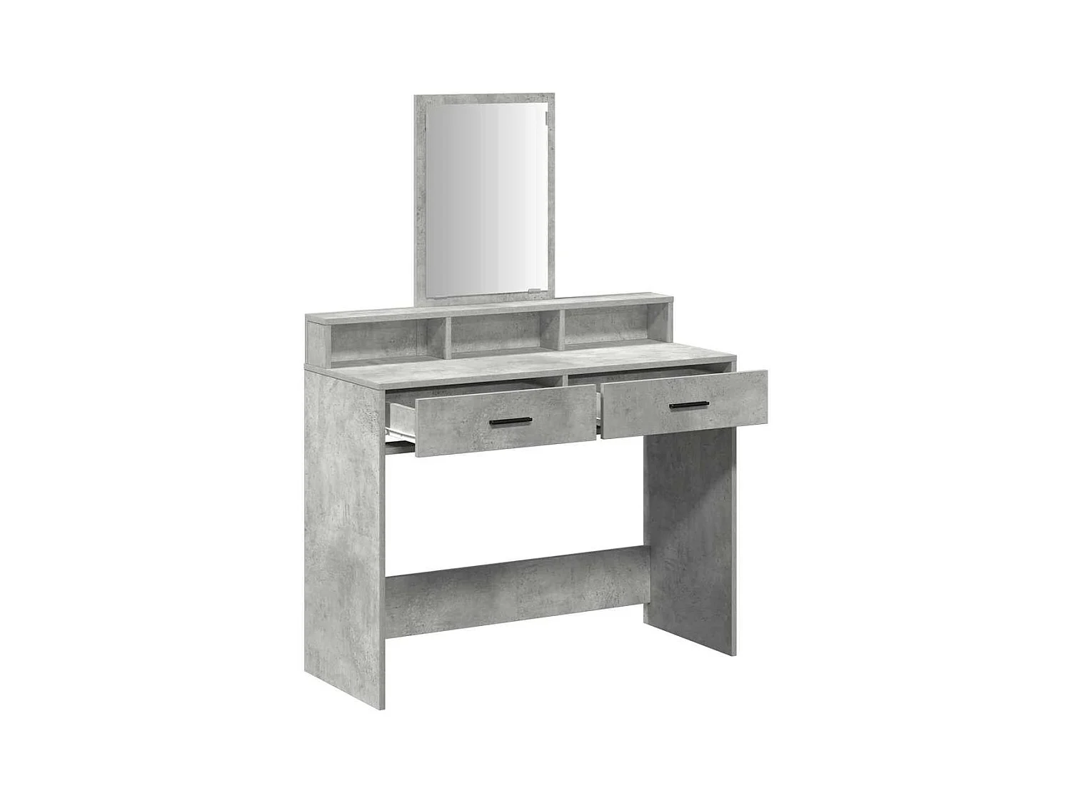 Coiffeuse Gris béton 100 x 41 x 140 cm Bois d'ingénierie