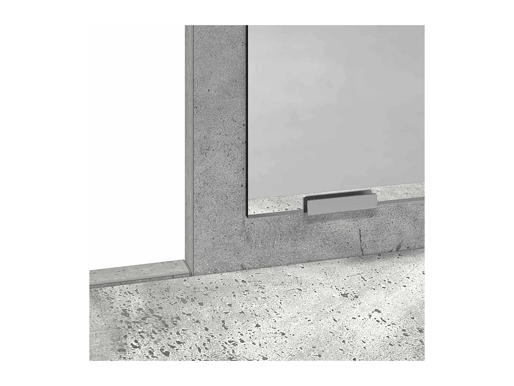 Coiffeuse Gris béton 100 x 41 x 140 cm Bois d'ingénierie