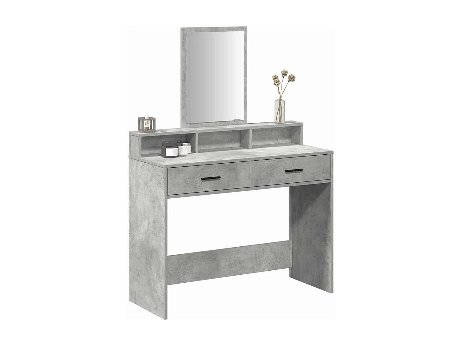 Coiffeuse Gris béton 100 x 41 x 140 cm Bois d'ingénierie