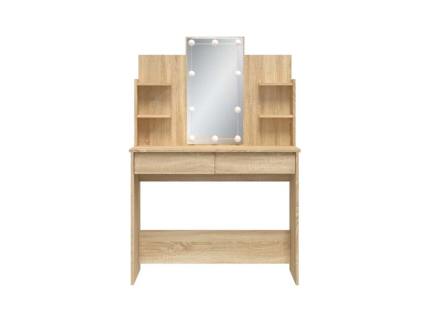 Tocador con luces LED roble Sonoma 96x40x142 cm