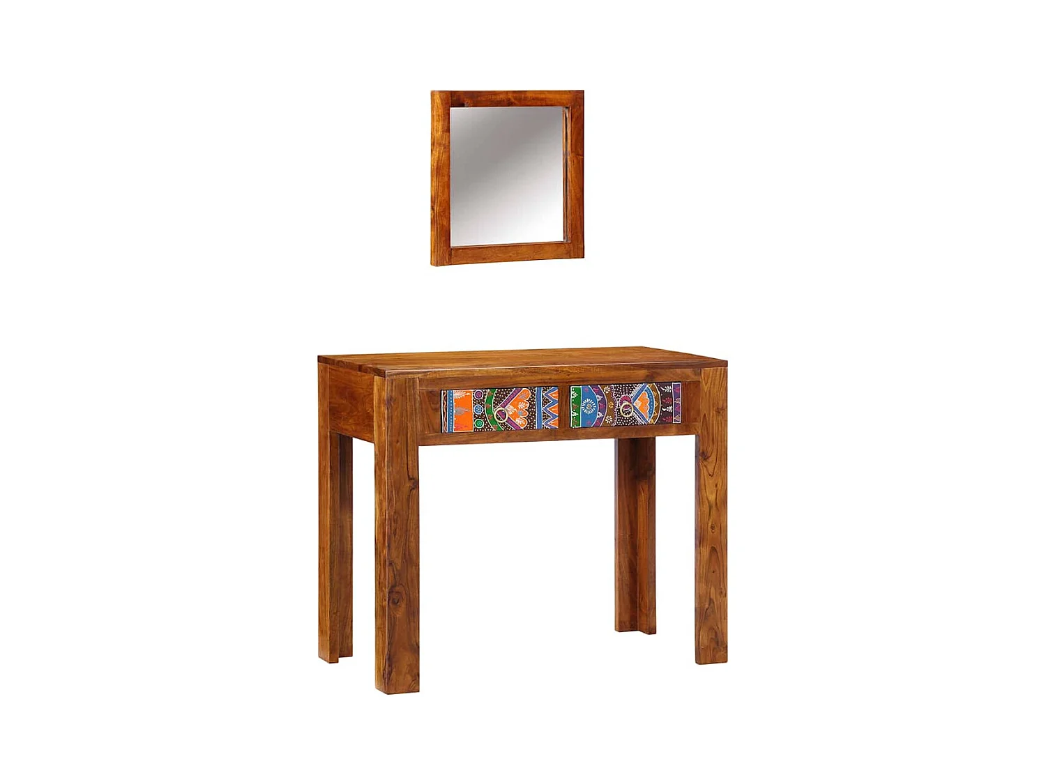 Table de Toilette Marron 90 x 45 x 75 cm Bois d'acacia massif