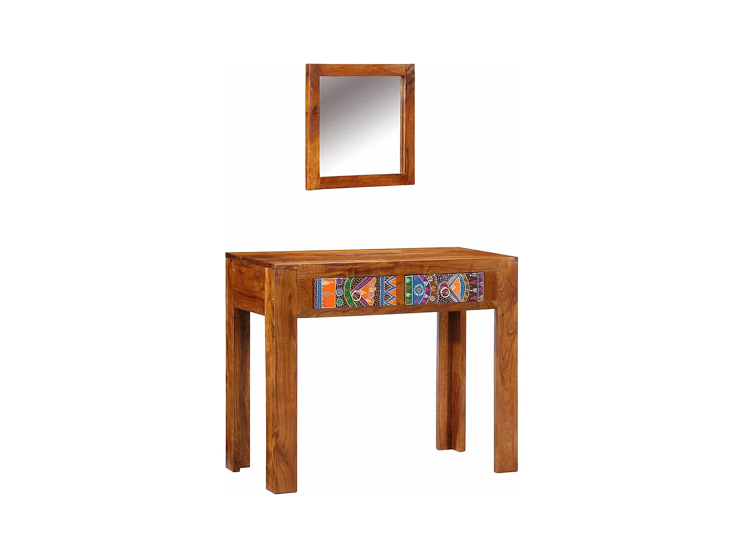 Table de Toilette Marron 90 x 45 x 75 cm Bois d'acacia massif