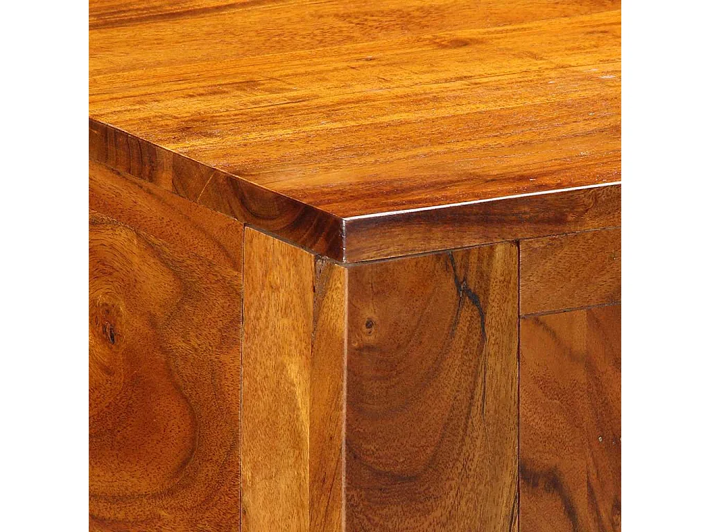Table de Toilette Marron 90 x 45 x 75 cm Bois d'acacia massif