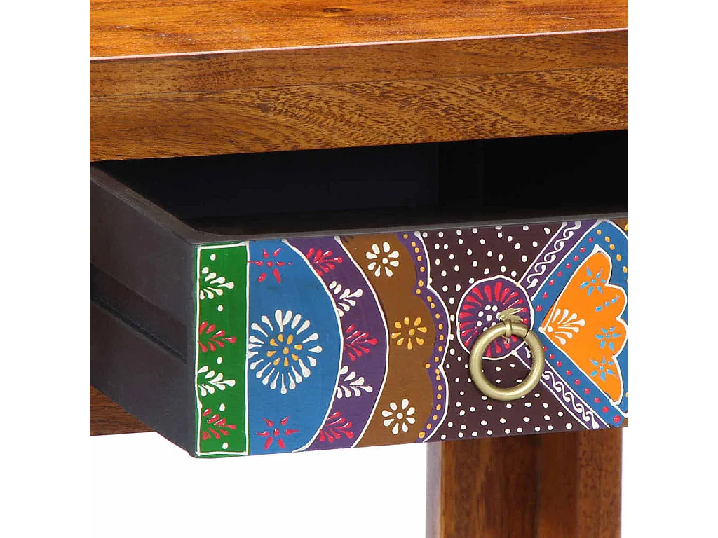 Table de Toilette Marron 90 x 45 x 75 cm Bois d'acacia massif