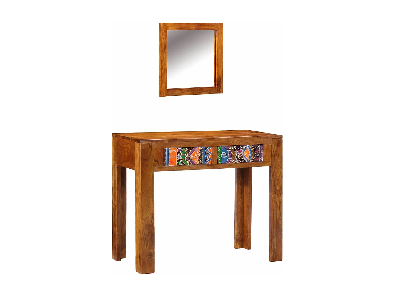 Table de Toilette Marron 90 x 45 x 75 cm Bois d'acacia massif