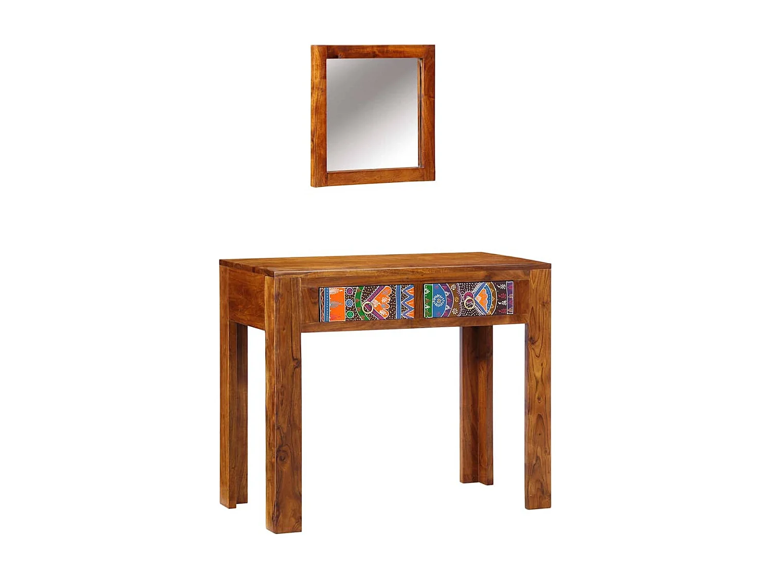 Table de Toilette Marron 90 x 45 x 75 cm Bois d'acacia massif