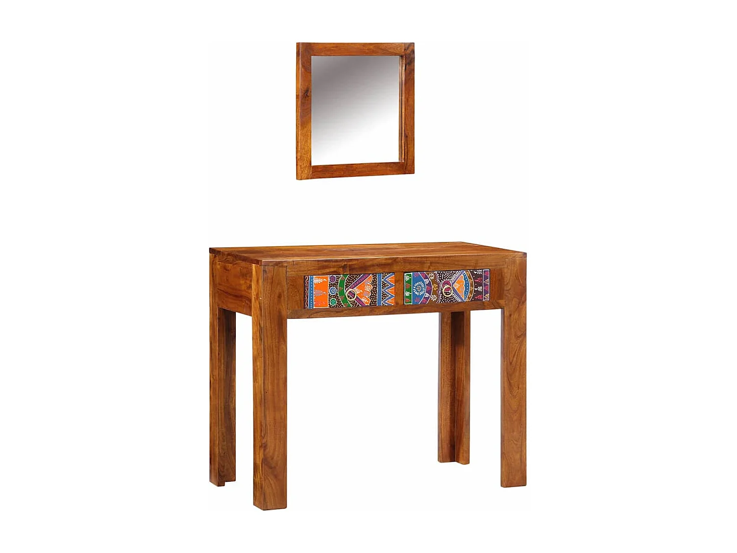 Table de Toilette Marron 90 x 45 x 75 cm Bois d'acacia massif