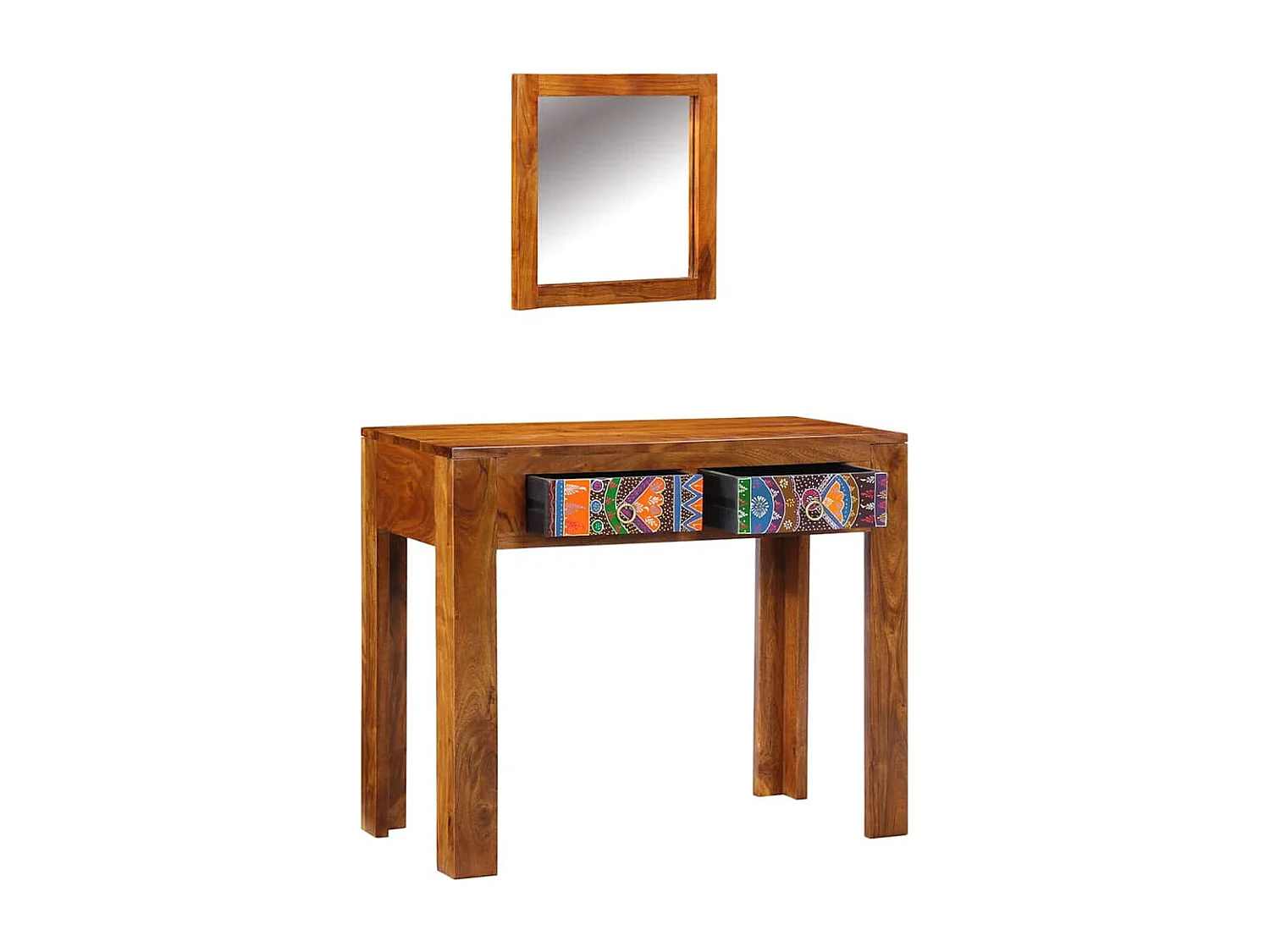 Table de Toilette Marron 90 x 45 x 75 cm Bois d'acacia massif