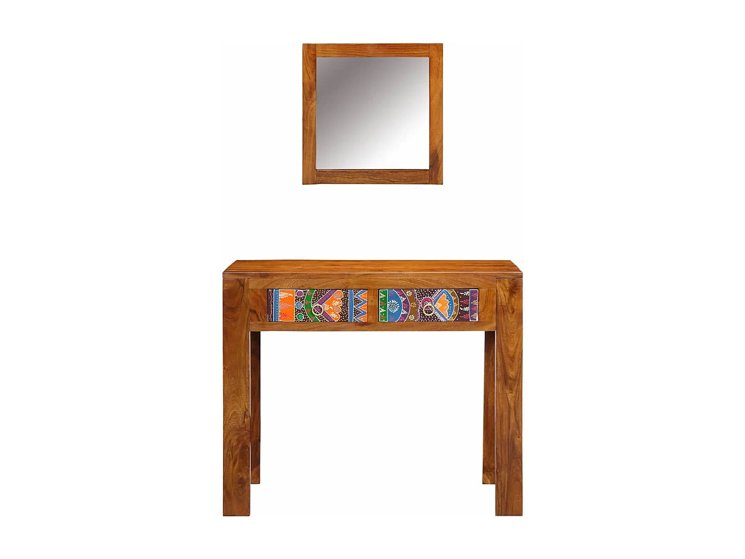 Table de Toilette Marron 90 x 45 x 75 cm Bois d'acacia massif