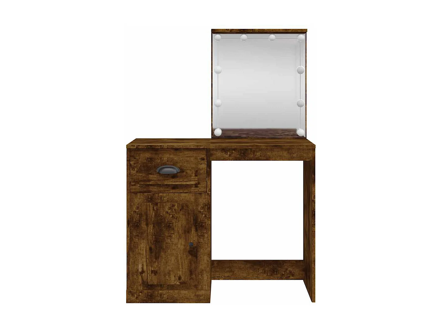 Toletta con luci LED rovere affumicato 90x42x132,5 cm