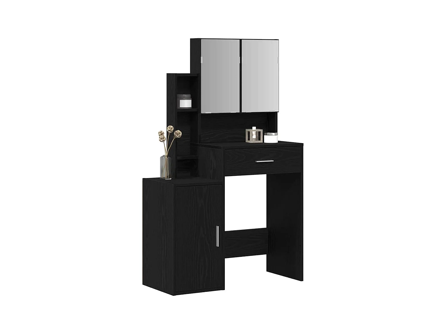 Coiffeuse Chêne noir 80 x 35 x 132 cm Bois d'ingénierie