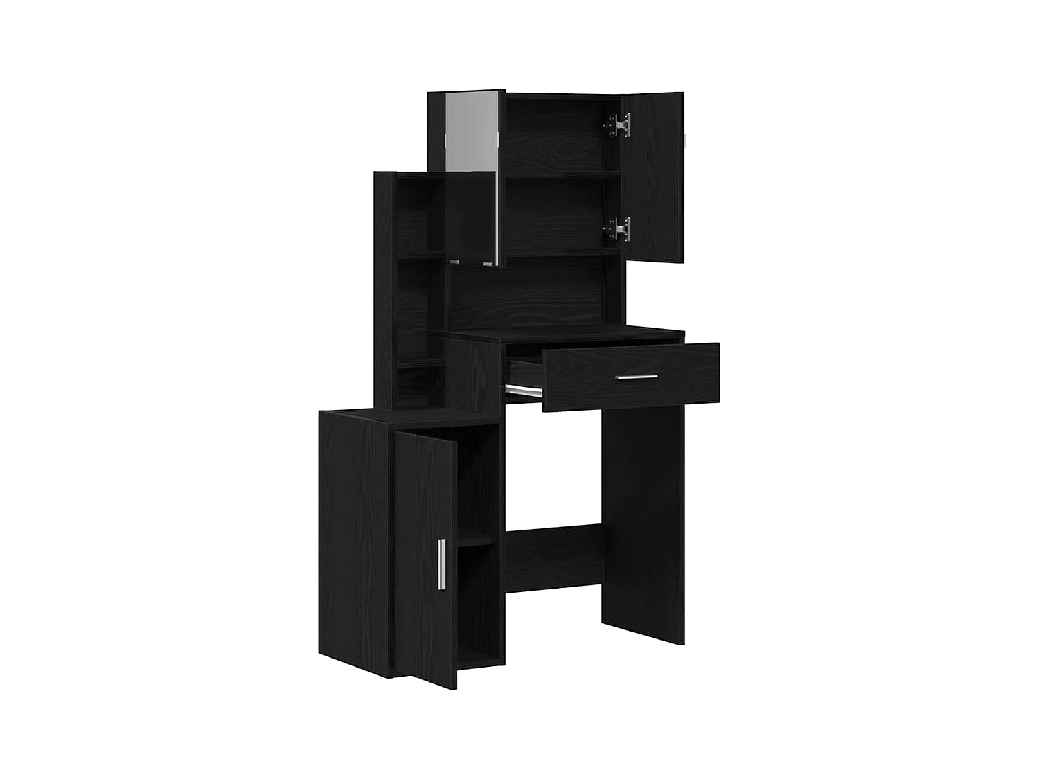 Coiffeuse Chêne noir 80 x 35 x 132 cm Bois d'ingénierie