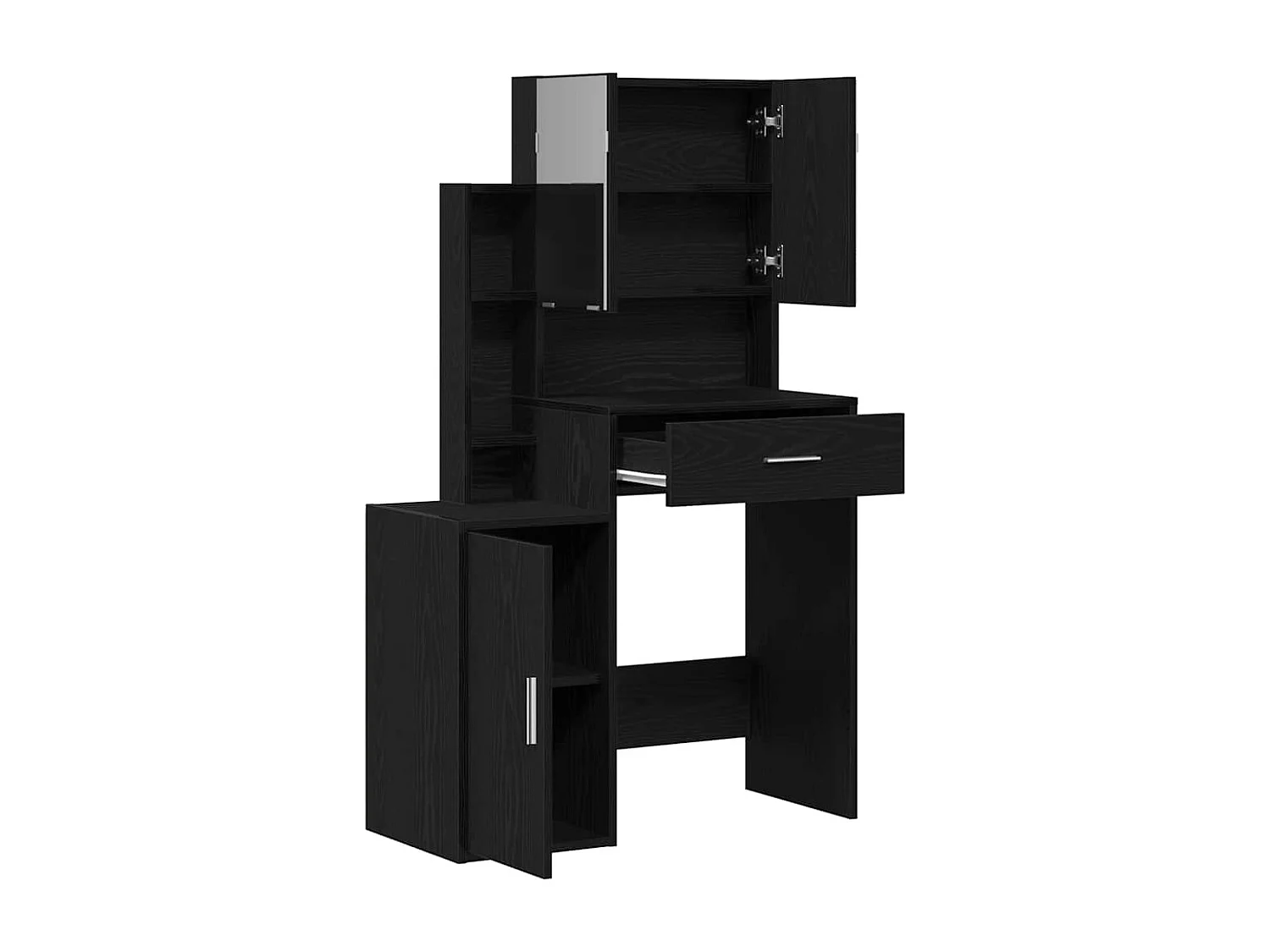 Coiffeuse Chêne noir 80 x 35 x 132 cm Bois d'ingénierie