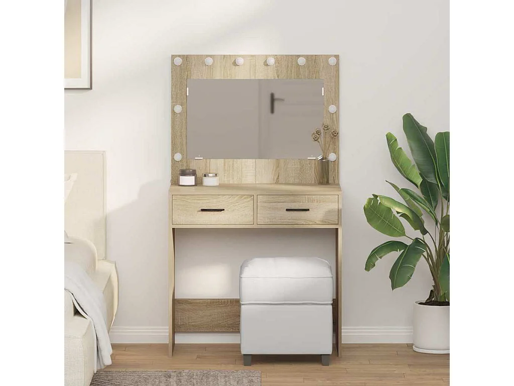 Toeletta in rovere Sonoma 78,5 x 41 x 135 cm in legno ingegnerizzato