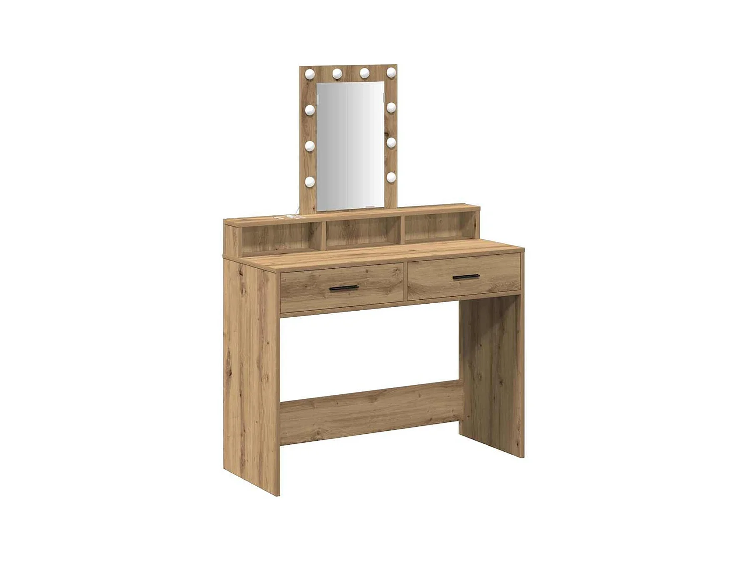 Bruine kaptafel 100 x 41 x 140 cm bewerkt hout