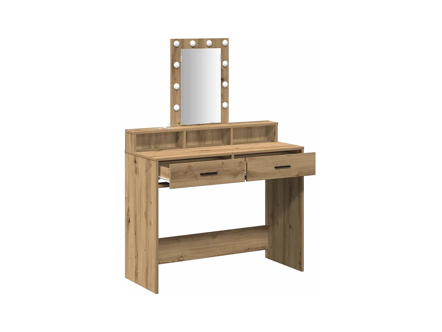 Bruine kaptafel 100 x 41 x 140 cm bewerkt hout