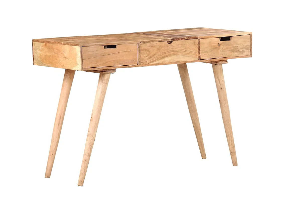 Kaptafel met spiegel 112x45x76 cm Massief acaciahout