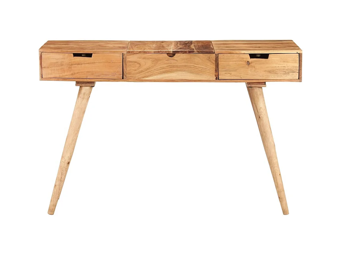 Kaptafel met spiegel 112x45x76 cm Massief acaciahout