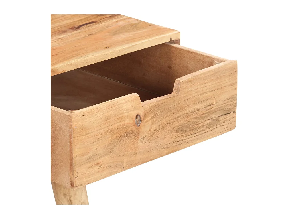 Kaptafel met spiegel 112x45x76 cm Massief acaciahout