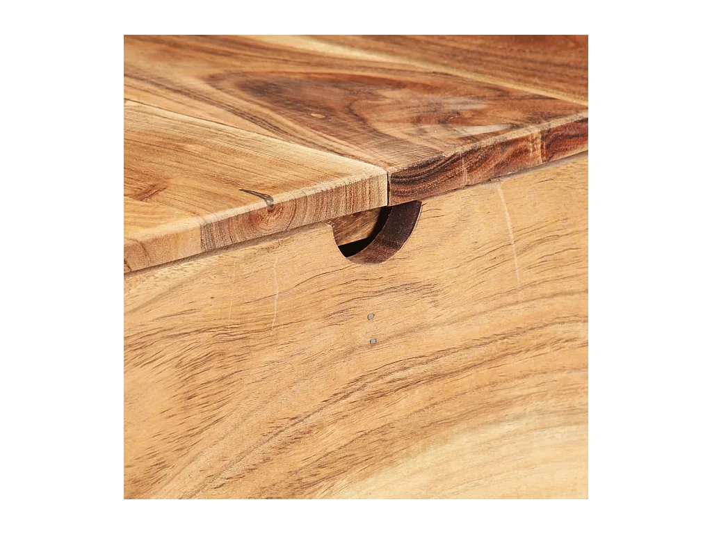 Kaptafel met spiegel 112x45x76 cm Massief acaciahout