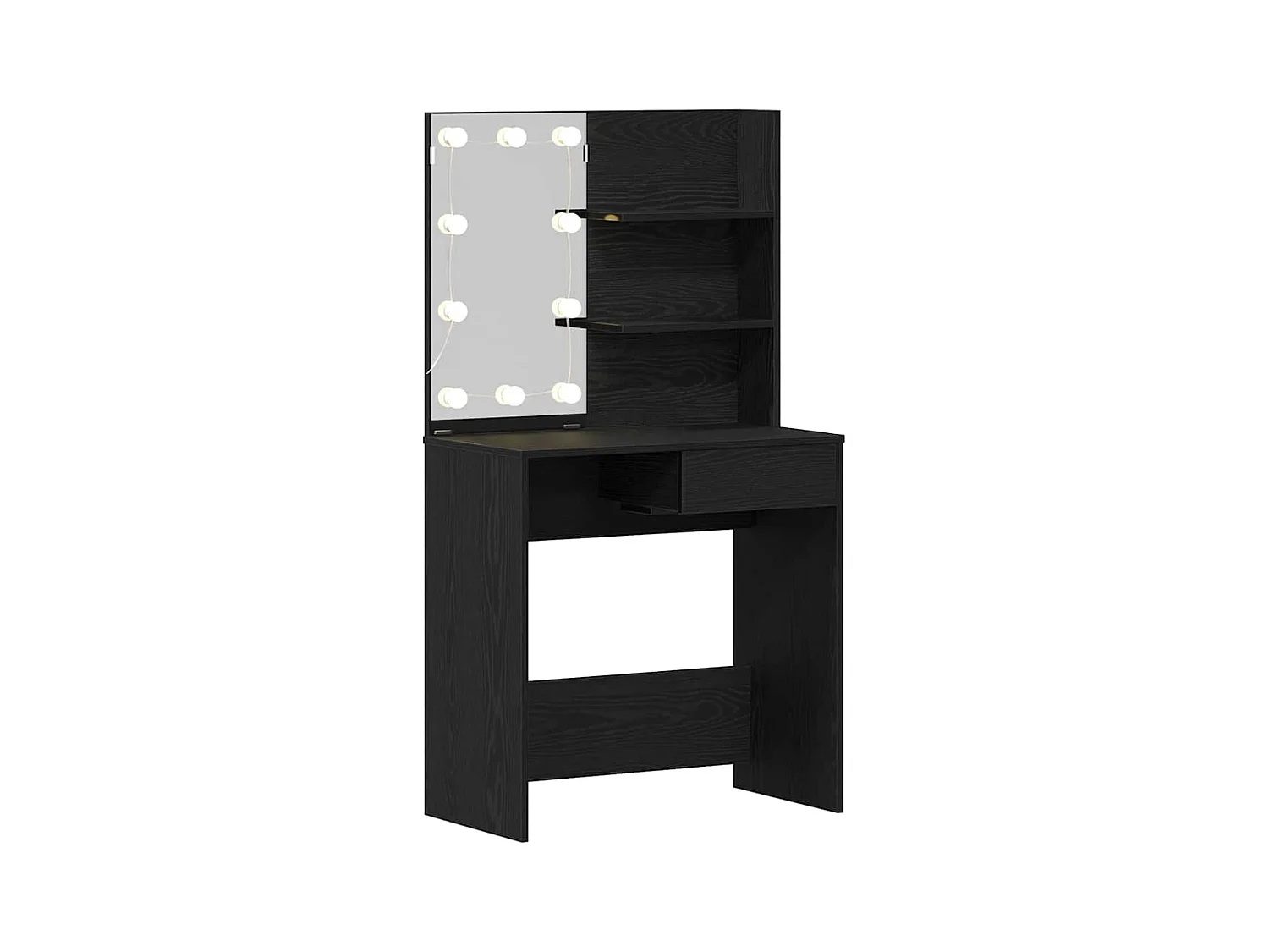 Table de Toilette avec tiroir Chêne noir 74.5 x 40 x 141 cm