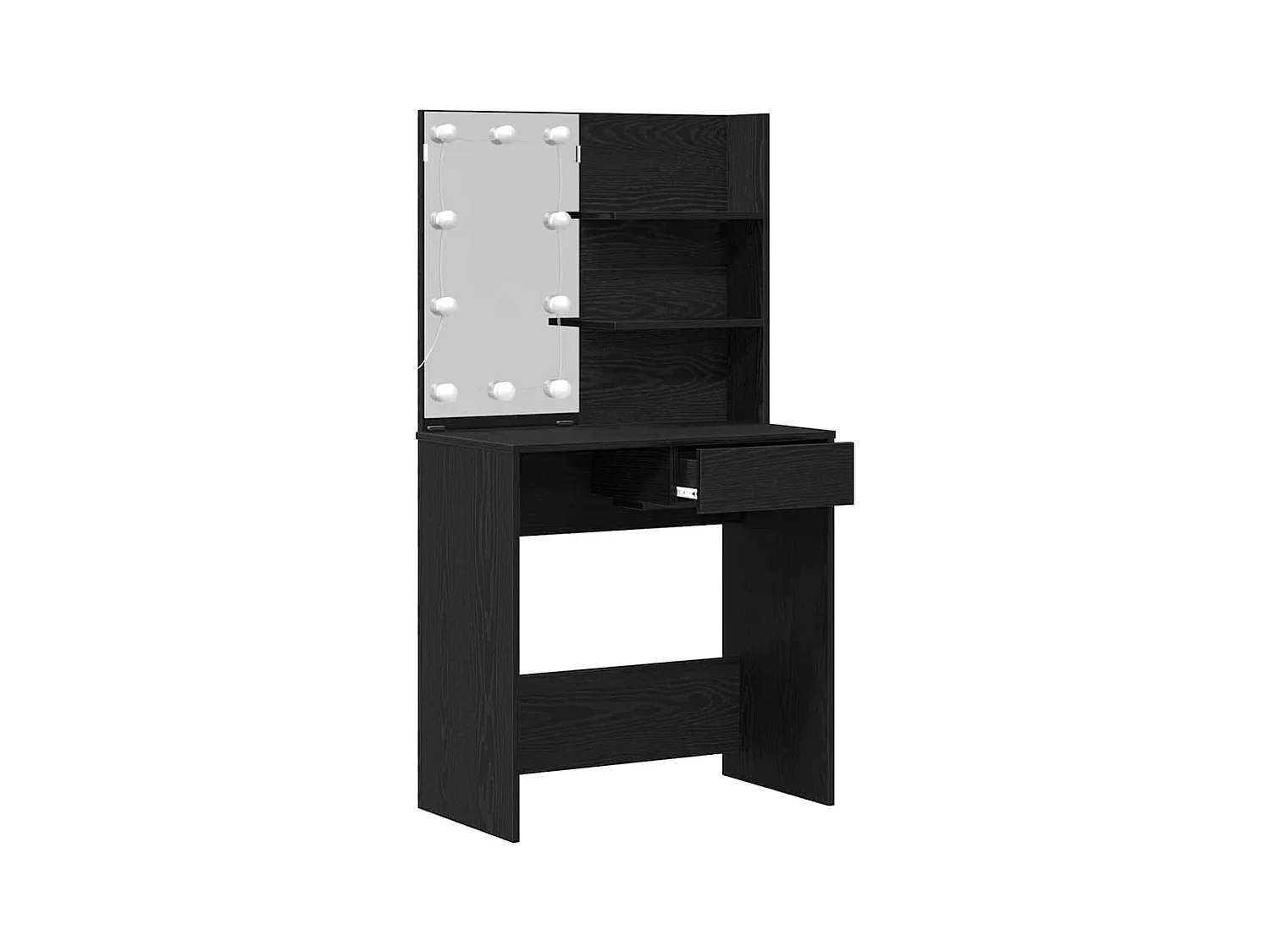 Table de Toilette avec tiroir Chêne noir 74.5 x 40 x 141 cm