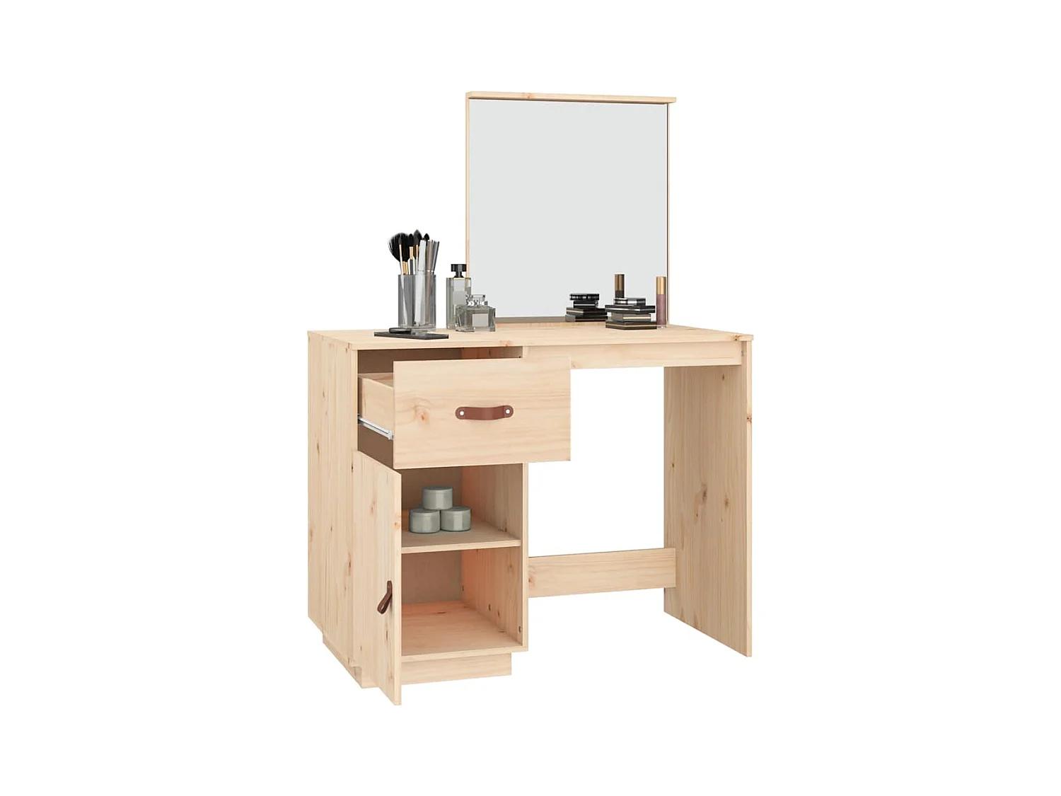 Coiffeuse 95x50x134 cm Bois de pin massif