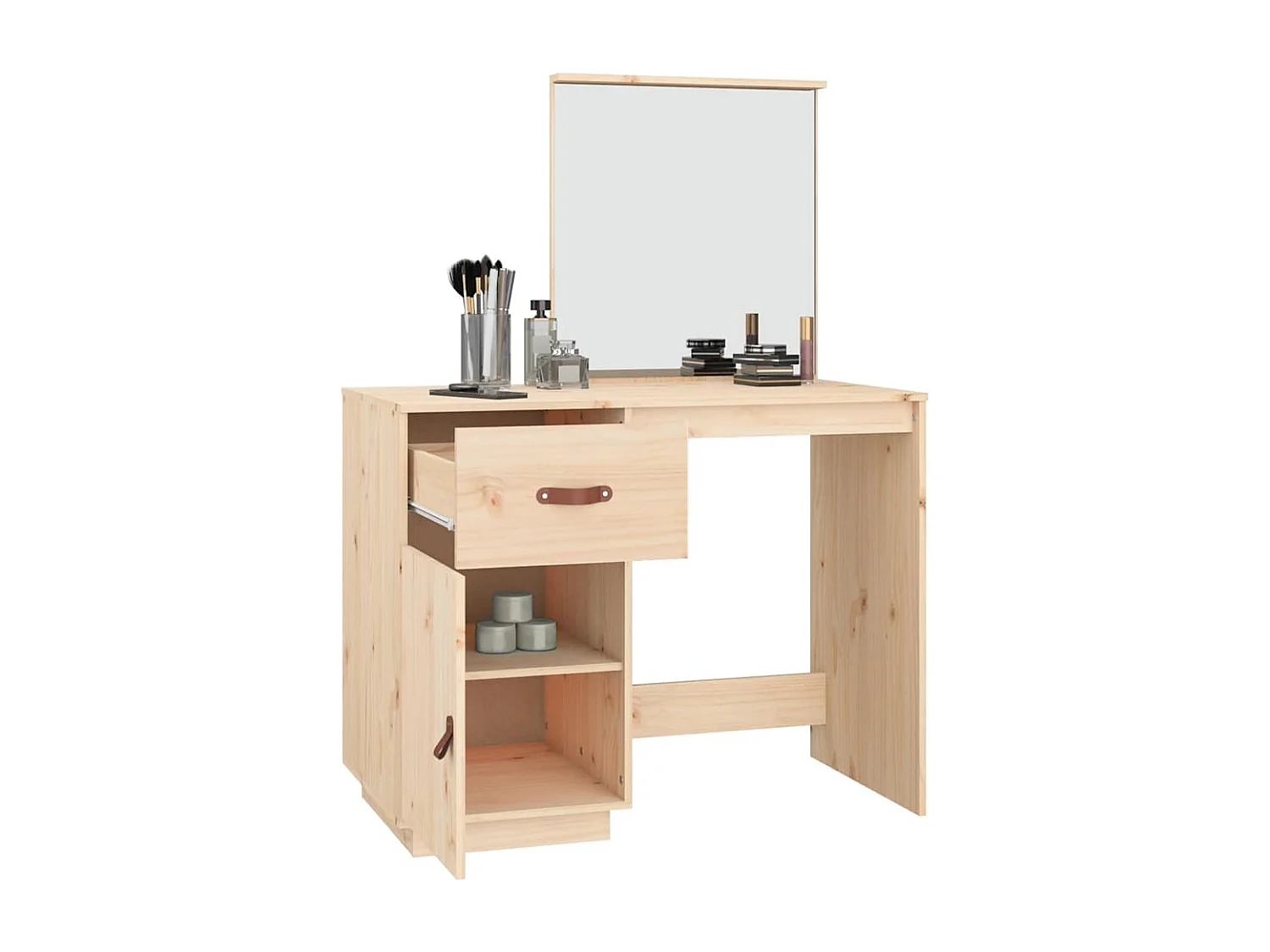 Coiffeuse 95x50x134 cm Bois de pin massif