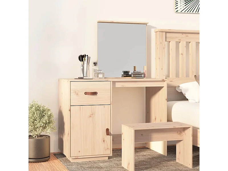 Coiffeuse 95x50x134 cm Bois de pin massif